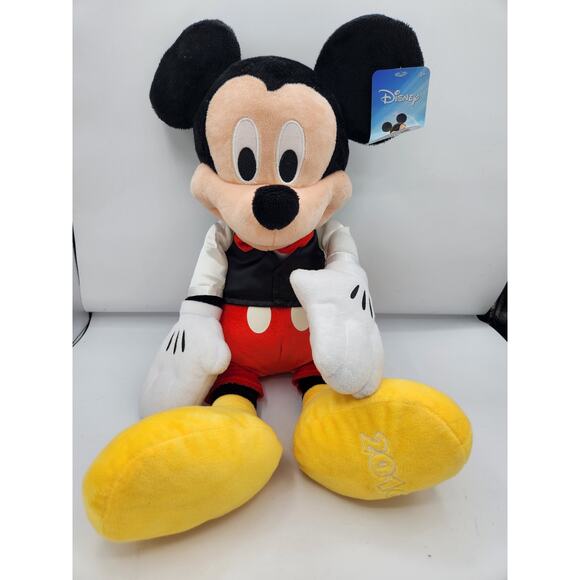 Disney 21" Mickey Mouse Plush Bow Tie Groom Vest‎ Stuffed Animal with tags - Picture 1 of 12